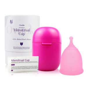Period Cup – 100% Medical Silicone, Designed for All-Day Comfort (Medium, Light Pink)