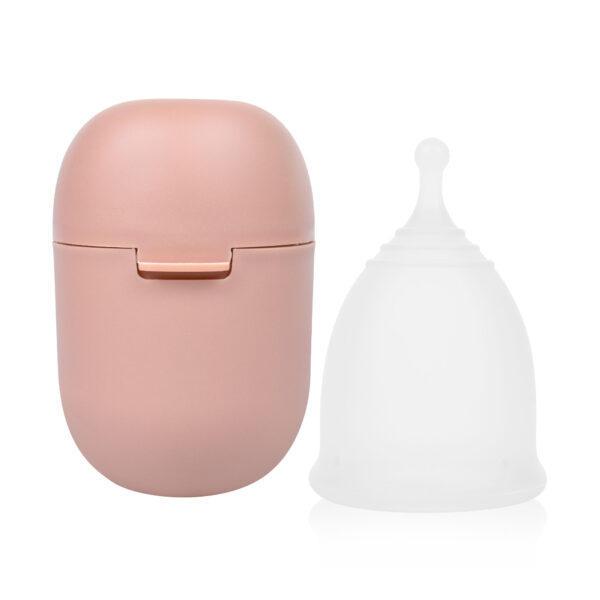 Flexible Silicone Menstrual Cup – 100% Medical-Grade, Reusable & Safe (White, Medium)