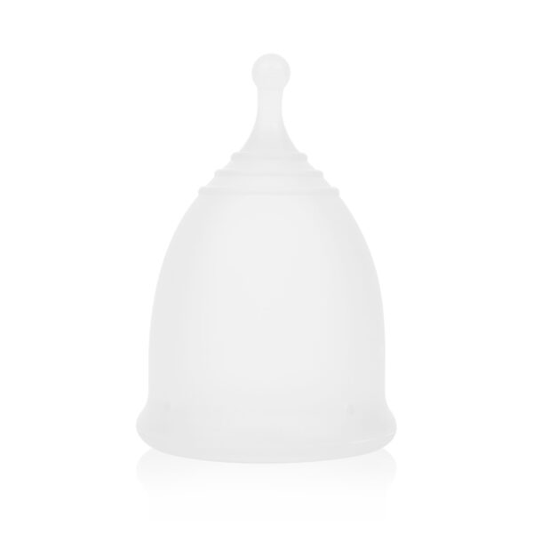 Flexible Silicone Menstrual Cup – 100% Medical-Grade, Reusable & Safe (White, Medium)