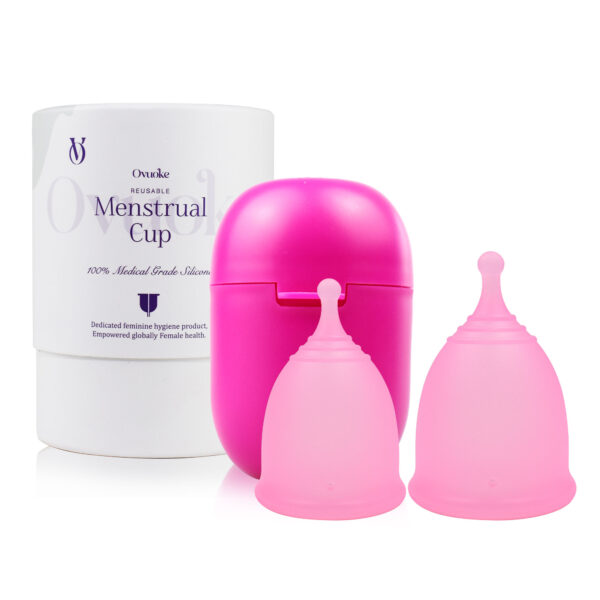 Period Cup – 100% Medical Silicone, Designed for All-Day Comfort (Medium, Light Pink)