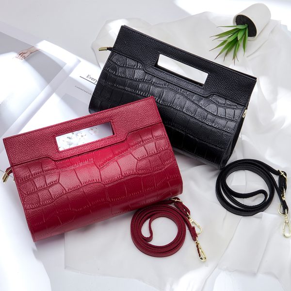 bag b New Fashion Large Capacity Handbag Women Crocodile Shoulder Bag Crossbody Luxury Women's Bag, Black