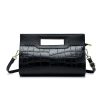 New Fashion Large Capacity Handbag Women Crocodile Shoulder Bag Crossbody Luxury Women's Bag, Black
