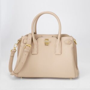 Women’s PU Leather Shoulder & Crossbody Bag – Luxury Casual Sling Handbag - Cream