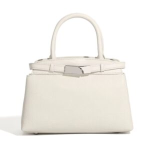 Women’s Genuine Leather Shoulder & Crossbody Bag – Large Capacity Square Handbag white