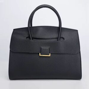 Women’s PU Leather Tote Handbag – Large Capacity Office Shoulder Bag with Adjustable Strap - Black