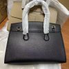Women’s PU Leather Tote Handbag – Large Capacity Office Shoulder Bag with Adjustable Strap - Black