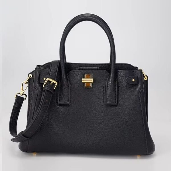 9 Women’s PU Leather Shoulder & Crossbody Bag – Luxury Casual Sling Handbag - Black