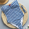 Sexy Striped One-Piece Swimsuit with Removable Padding – Off-Shoulder Bow Design, Quick-Dry Beachwear