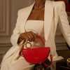 Fashion Trendy Light Luxury High-End Women's Saddle Shoulder Bag Niche Personality Handheld Single PU Hasps