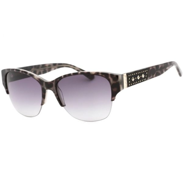 BEBE-BB7189-001 Women’s Jet Zylonite Full Rim Rectangular Frame Sunglasses