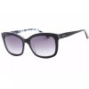 BEBE-BB7228-400 Women’s Navy Plastic Full Rim Rectangular Frame Sunglasses