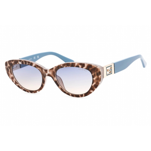 GUESS GU7849/S-92W Women’s Blue Pattern Brown Frame Sunglasses