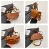 Fashion Trendy Light Luxury High-End Women's Saddle Shoulder Bag Niche Personality Handheld Single PU Hasps
