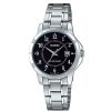 Casio Ladies LTP-V004D-1BUDF Black Dial Stainless Steel Small Watch