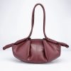 Women’s Red Soft PU Leather Slouchy Shoulder Bag – Minimalist Large Capacity Handbag Bag