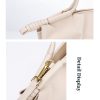 Women’s White Soft PU Leather Slouchy Shoulder Bag – Minimalist Large Capacity Handbag Bag