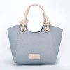 Women’s Blue PU Leather Bucket Crossbody Shoulder Bag – Waterproof Casual Handbag Bag