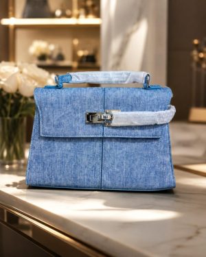 Minimalist All-Season Utility Shoulder PU Bag - Blue