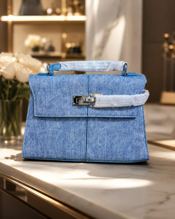 Minimalist All-Season Utility Shoulder PU Bag - Blue