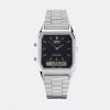 AQ-230A-1DMQ Casio AQ-230A-1DMQ Unisex Classic Black Dial Bracelet Watch