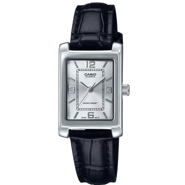 Casio LTP-1234LL-7ADF Women’s Quartz Silver-Tone Leather Watch