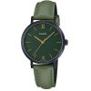 LTP-VT02BL-3AUDF Casio LTP-VT02BL-3AUDF Women’s Green Dial, Leather Small Analog Watch