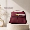 Minimalist All-Season Utility Shoulder PU Bag - Burgundy